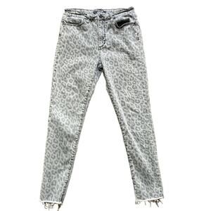 JOE’S JEANS Skinny Jean Womens Sz 29 Grey Leopard Ankle Safari Animal Print